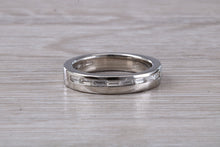Load image into Gallery viewer, Chunky Diamond Band, Edge set with Baguette cut diamonds