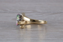 Load image into Gallery viewer, Chunky Mystic Topaz and Diamond set Yellow Gold Ring