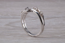 Load image into Gallery viewer, Crossover Diamond set 18ct White Gold Ring