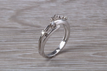 Load image into Gallery viewer, Crossover Diamond set 18ct White Gold Ring