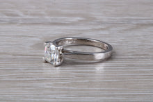 Load image into Gallery viewer, Platinum Bridal set, One carat Moissanite Diamond and Natural Diamonds