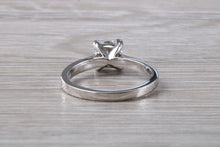 Load image into Gallery viewer, Platinum Bridal set, One carat Moissanite Diamond solitaire with natural Diamond set wedding band, Top Forever One grade Moissanite