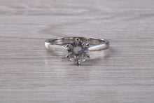 Load image into Gallery viewer, One carat Moissanite Diamond set in a Six Claw Solitaire