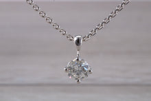 Load image into Gallery viewer, One carat round Moissanite Diamond Solitaire Necklace