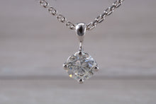Load image into Gallery viewer, One carat round Moissanite Diamond Solitaire Necklace