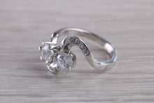 Load image into Gallery viewer, Two Half carat Moissanite Diamond Statement Ring