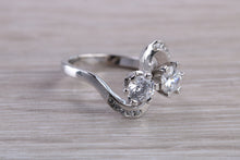 Load image into Gallery viewer, Two Half carat Moissanite Diamond Statement Ring