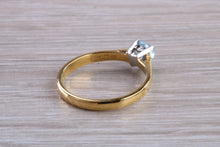 Load image into Gallery viewer, Heart Shaped Aquamarine set 18ct Gold and Platinum Solitaire