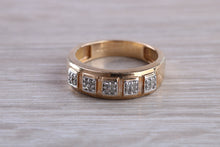 Load image into Gallery viewer, Gents 6 mm Wide Diamond set Yellow Gold Band