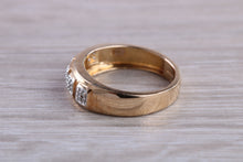 Load image into Gallery viewer, Gents 6 mm Wide Diamond set Yellow Gold Band