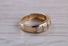 Load image into Gallery viewer, Gents 6 mm Wide Diamond set Yellow Gold Band