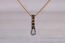 Load image into Gallery viewer, Tear Drop Aquamarine and Diamond set Necklace