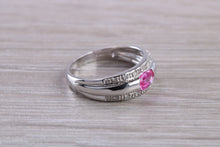 Load image into Gallery viewer, Pink Topaz and Diamond set White Gold Ring
