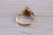 Load image into Gallery viewer, Blue Sapphire and Diamond Cluster Ring