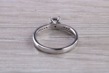 Load image into Gallery viewer, Simple and Dainty Diamond set Platinum Engagement Ring