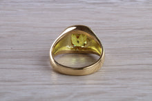 Load image into Gallery viewer, 3.50 carat Natural Yellow Sapphire Gents 18ct Yellow Gold Ring
