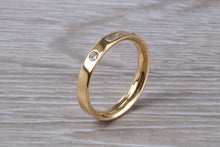 Load image into Gallery viewer, Baguette and Round cut Diamond set 18ct Yellow Gold Ring