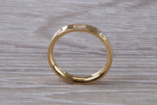 Load image into Gallery viewer, Baguette and Round cut Diamond set 18ct Yellow Gold Ring