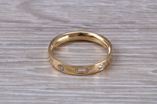 Load image into Gallery viewer, Baguette and Round cut Diamond set 18ct Yellow Gold Ring