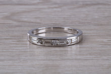 Load image into Gallery viewer, Traditional Half carat Baguette and Round cut Diamond Band