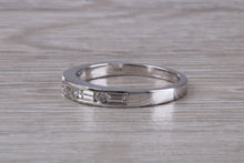 Load image into Gallery viewer, Traditional Half carat Baguette and Round cut Diamond Band