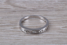 Load image into Gallery viewer, Traditional Half carat Baguette and Round cut Diamond Band