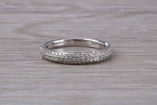 Load image into Gallery viewer, Pave Diamond set 18ct White Gold Band