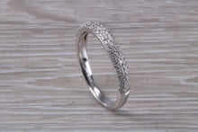 Load image into Gallery viewer, Pave Diamond set 18ct White Gold Band