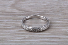Load image into Gallery viewer, Pave Diamond set 18ct White Gold Band