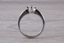 Load image into Gallery viewer, Half carat Princess Cut Diamond set 18ct White Gold Solitaire