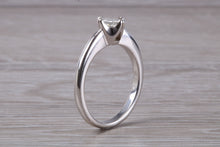 Load image into Gallery viewer, Half carat Princess Cut Diamond set 18ct White Gold Solitaire