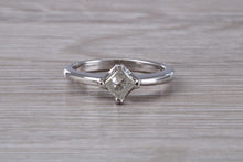 Load image into Gallery viewer, Half carat Princess Cut Diamond set 18ct White Gold Solitaire