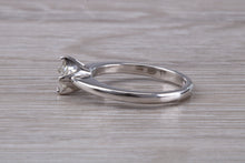 Load image into Gallery viewer, Half carat Princess Cut Diamond set 18ct White Gold Solitaire