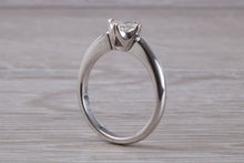 Load image into Gallery viewer, Half carat Princess Cut Diamond set 18ct White Gold Solitaire