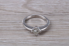 Load image into Gallery viewer, Half carat Princess Cut Diamond set 18ct White Gold Solitaire