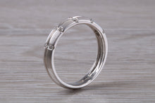 Load image into Gallery viewer, 4 mm Wide Diamond set 18ct White Gold Band