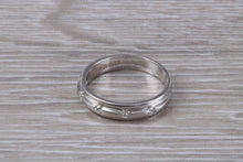 Load image into Gallery viewer, 4 mm Wide Diamond set 18ct White Gold Band
