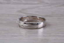 Load image into Gallery viewer, 4 mm Wide Diamond set 18ct White Gold Band