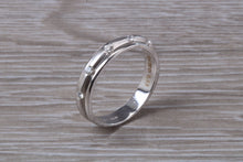 Load image into Gallery viewer, 4 mm Wide Diamond set 18ct White Gold Band
