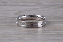 Load image into Gallery viewer, 4 mm Wide Diamond set 18ct White Gold Band