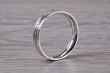 Load image into Gallery viewer, 4 mm Wide Diamond set 18ct White Gold Band