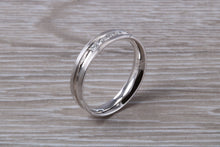 Load image into Gallery viewer, 4 mm Wide Diamond set 18ct White Gold Band