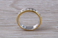 Load image into Gallery viewer, 5 mm Wide Two Tone 18ct Gold Diamond set Band