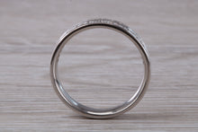Load image into Gallery viewer, Double Row Band Half set with Square Princess cut Diamonds
