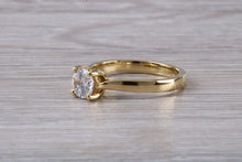 Load image into Gallery viewer, Beautiful One carat Mossainte Diamond set 18ct Yellow Gold Solitaire