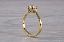 Load image into Gallery viewer, Beautiful One carat Mossainte Diamond set 18ct Yellow Gold Solitaire