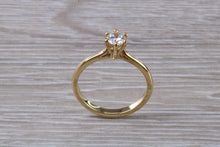 Load image into Gallery viewer, Dainty and Petite Half carat Moissanite Diamond Solitaire