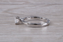 Load image into Gallery viewer, 0.73 carat Certified Natural Diamond set Classic Platinum Solitaire