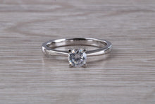 Load image into Gallery viewer, 0.73 carat Certified Natural Diamond set Classic Platinum Solitaire