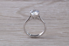 Load image into Gallery viewer, Two carat Moissanite Diamond set Platinum Solitaire
